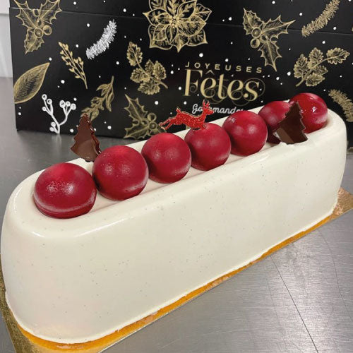 Bûche de Noël Vanille Framboise